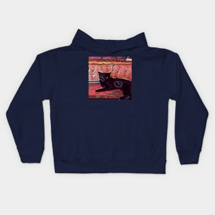 CAT CLOCK Kids Hoodie